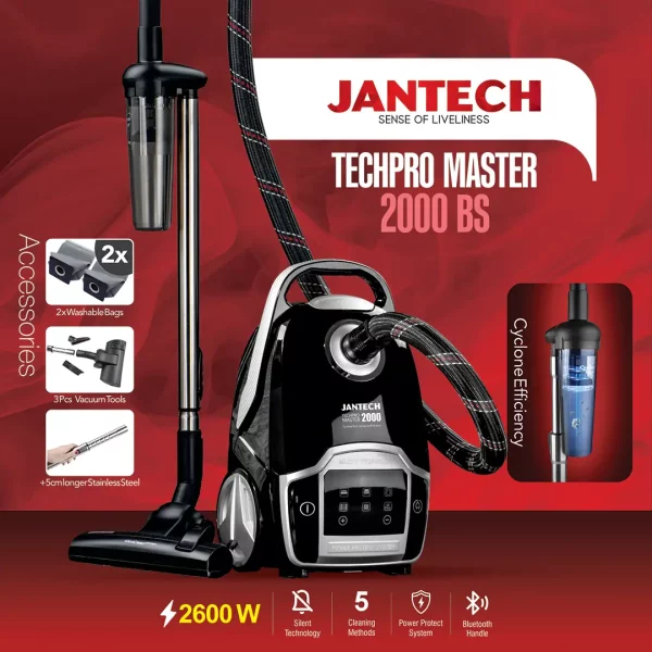 اینفوگرافی جارو برقی جانتک مدل 2000 JANTECH