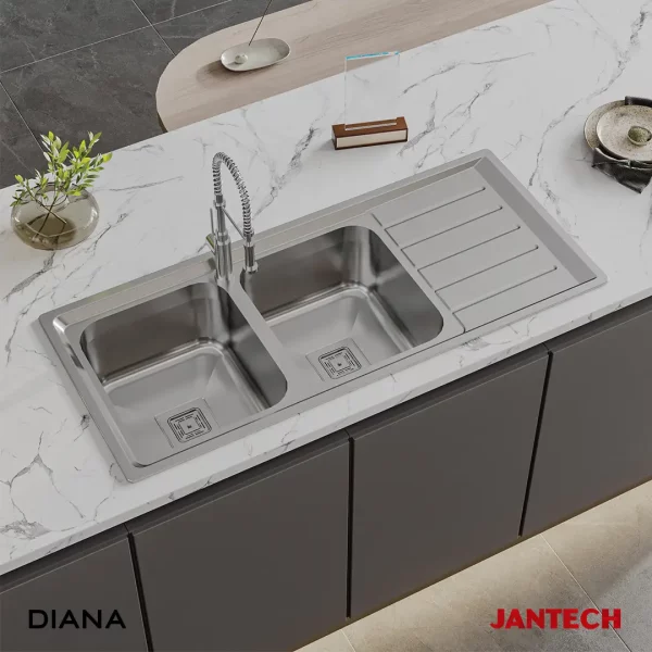 نمای سینک ظرفشویی جانتک مدل دیانا DIANA JANTECH